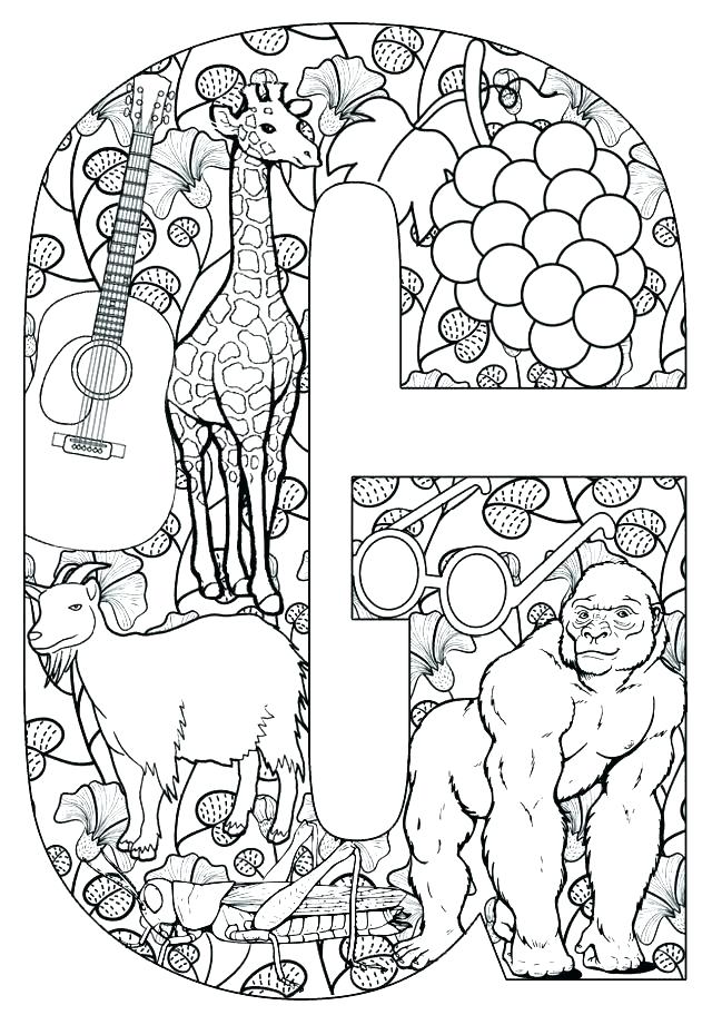 Letter G Coloring Sheet 640x912 Letter G Coloring Sheet