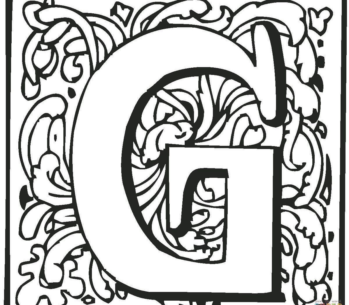 Manificent Decoration Letter G Coloring Page Download Pages 1200x1050 Manificent Decoration Letter G Coloring Page Download Pages
