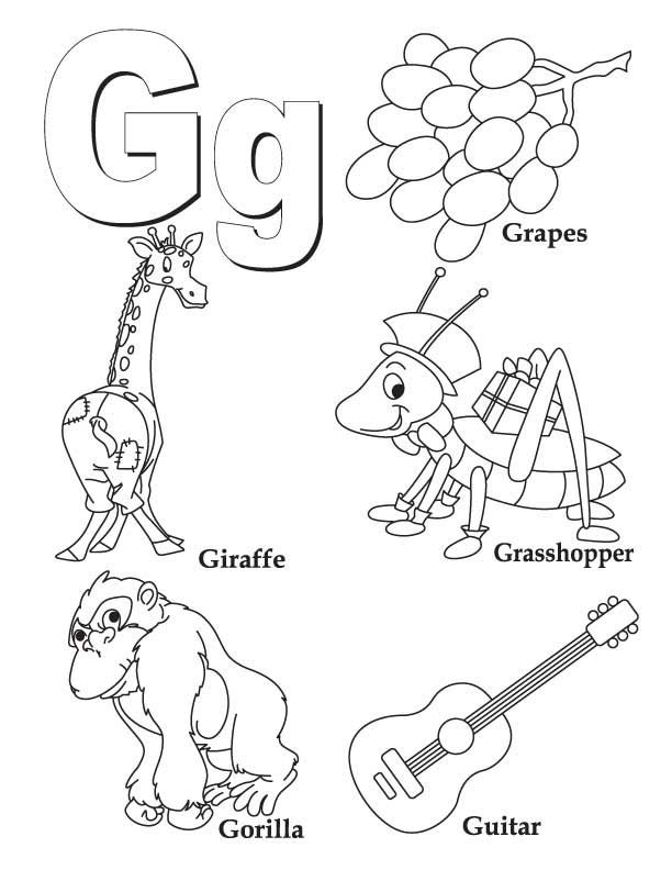My A To Z Coloring Book Letter G Coloring Page Kids Crafts 612x792 My A To Z Coloring Book Letter G Coloring Page Kids Crafts