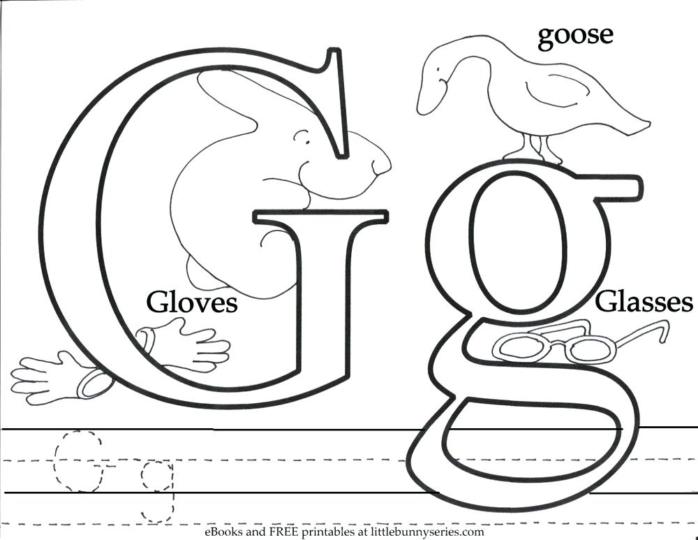 Letter G Coloring Pages 1000x773 Letter G Coloring Pages