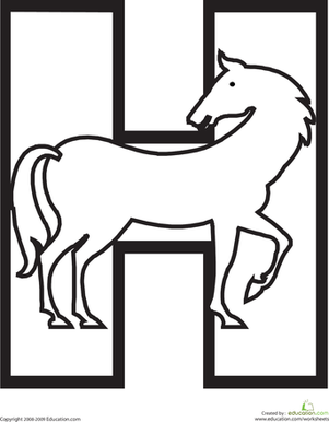 301x386 Letter H Worksheet