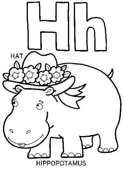Preschool Letter H Coloring Sheets 418x588 Preschool Letter H Coloring Sheets