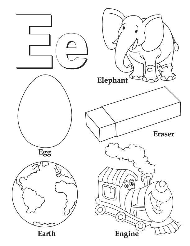 Letter E Coloring Pages 612x792 Letter E Coloring Pages