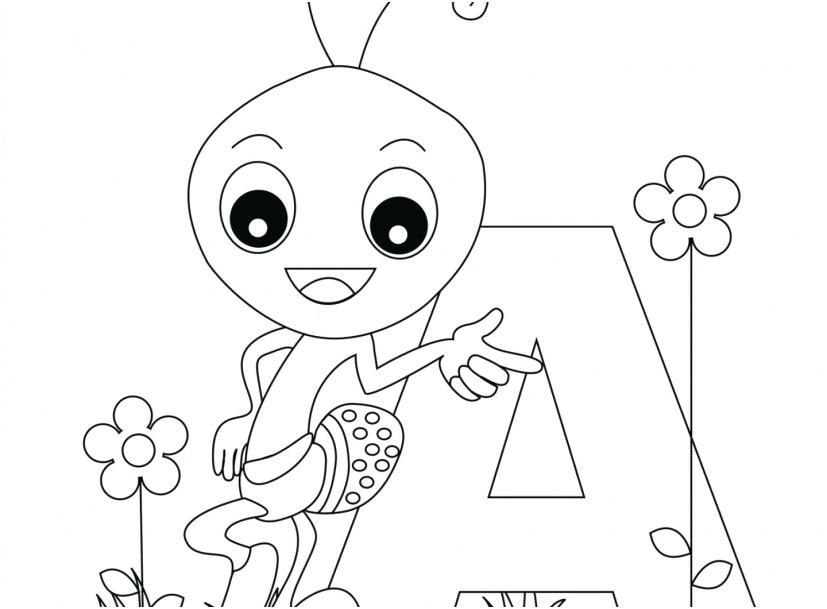 Abc Coloring Pages 827x609 Abc Coloring Pages