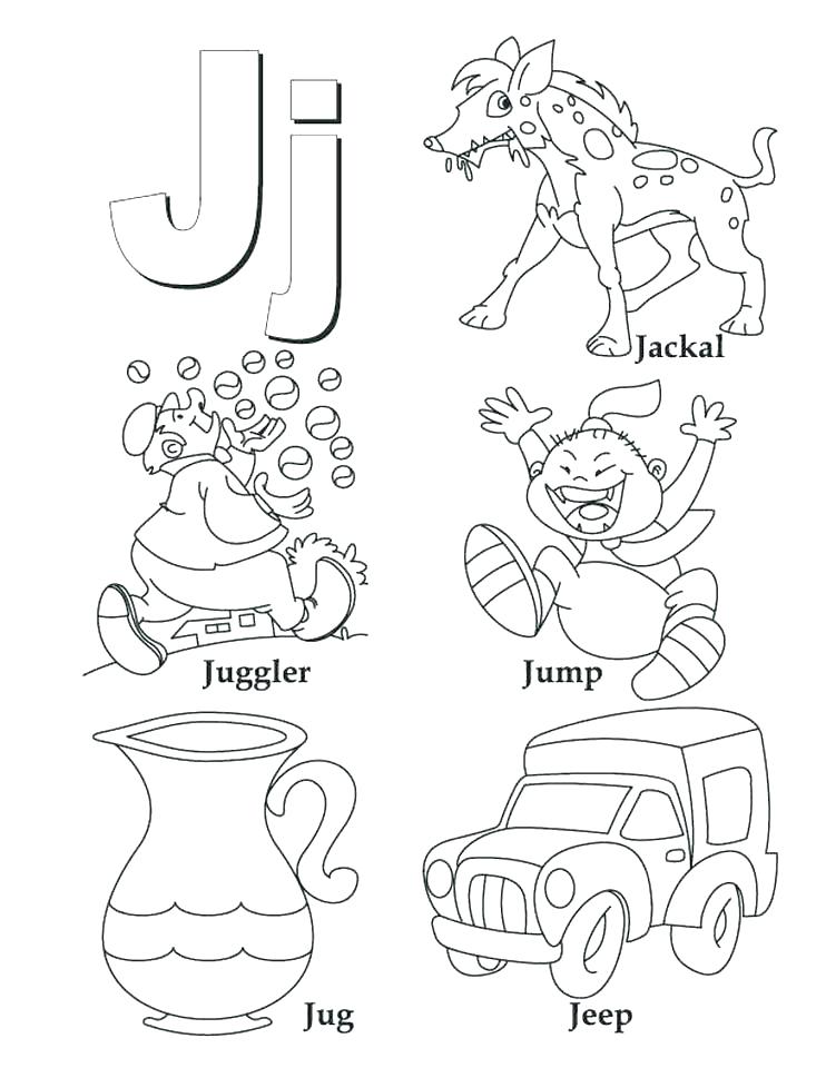 742x960 J Coloring Pages Letter J Coloring Page For Jellyfish Coloring
