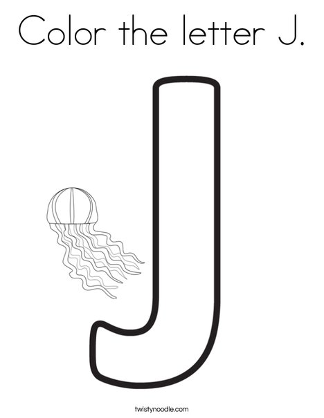 468x605 Color The Letter J Coloring Page