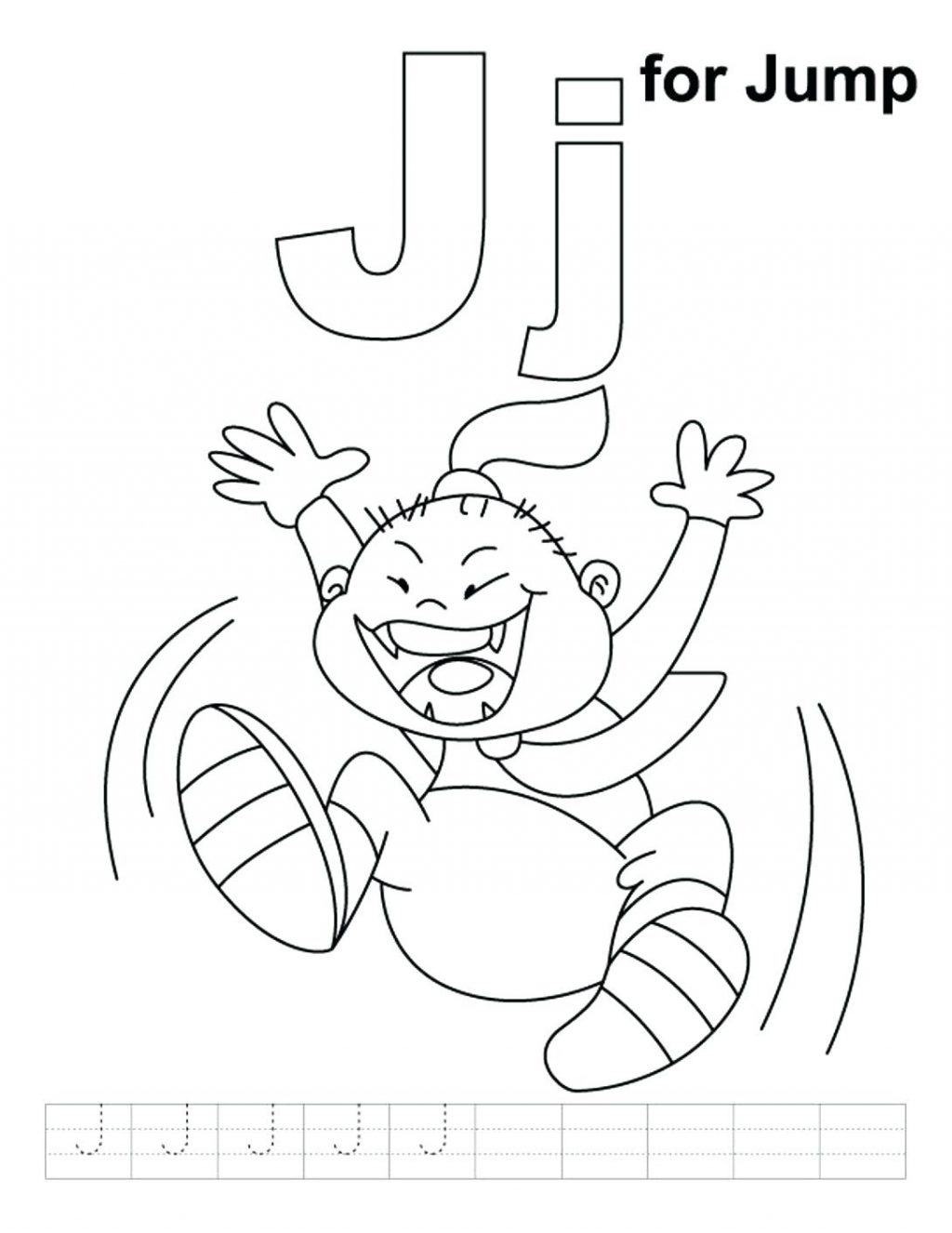 1024x1326 Coloring Page ~ Letter J Coloring Page Is For Jump Alphabet Pages