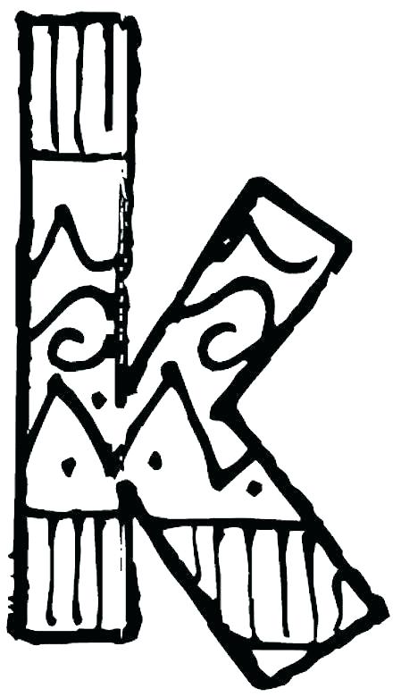 Letter K Coloring Sheet 440x780 Letter K Coloring Sheet