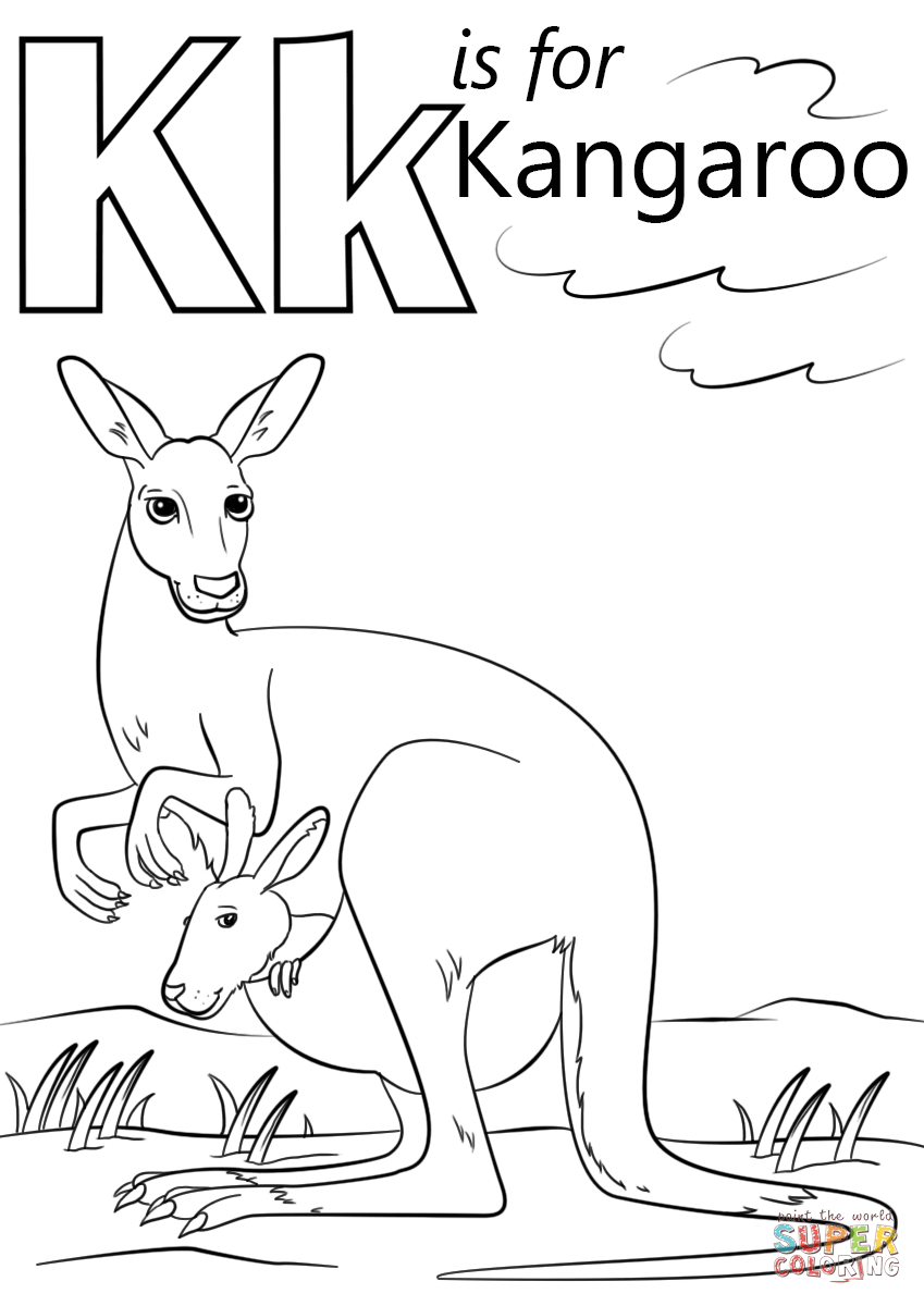 Superior K Coloring Pages Is For Kangaroo Page 849x1200 Superior K Coloring Pages Is For Kangaroo Page