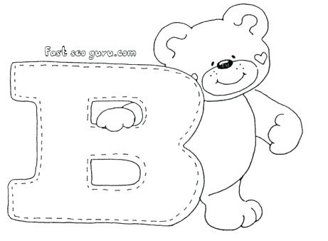 Letter B Coloring Page Letter B Bear Coloring Page Letter N 461x338 Letter B Coloring Page Letter B Bear Coloring Page Letter N