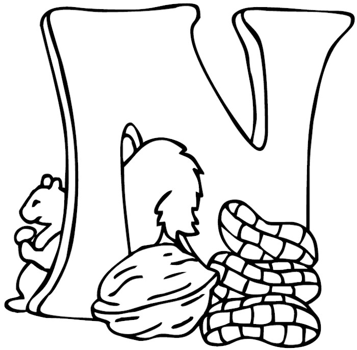 Letter N Coloring Pages 700x687 Letter N Coloring Pages