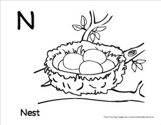 Letter N Writing And Coloring Sheet 230x178 Letter N Writing And Coloring Sheet
