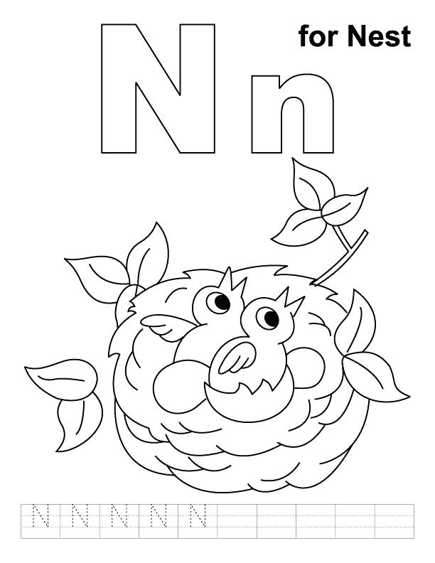 N Coloring Page Letter N Coloring Page N For Nest Coloring Page 612x792 N Coloring Page Letter N Coloring Page N For Nest Coloring Page