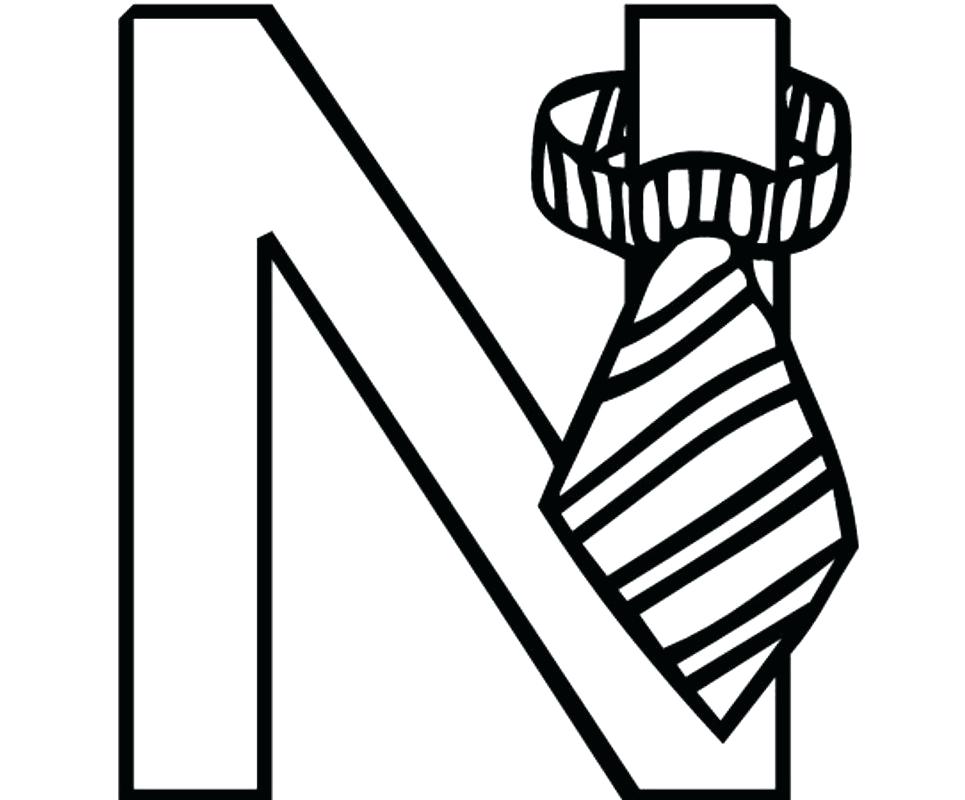 Letter N Coloring Page 965x800 Letter N Coloring Page