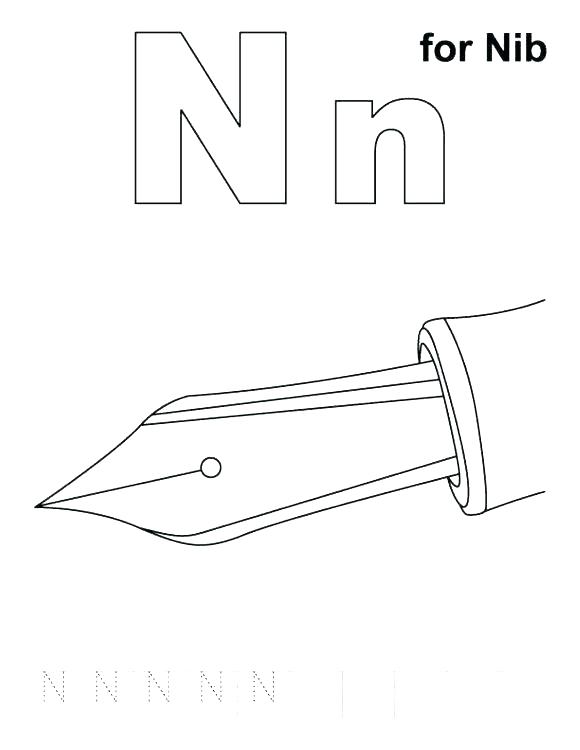 Letter N Coloring Page at GetColorings.com | Free printable colorings ...