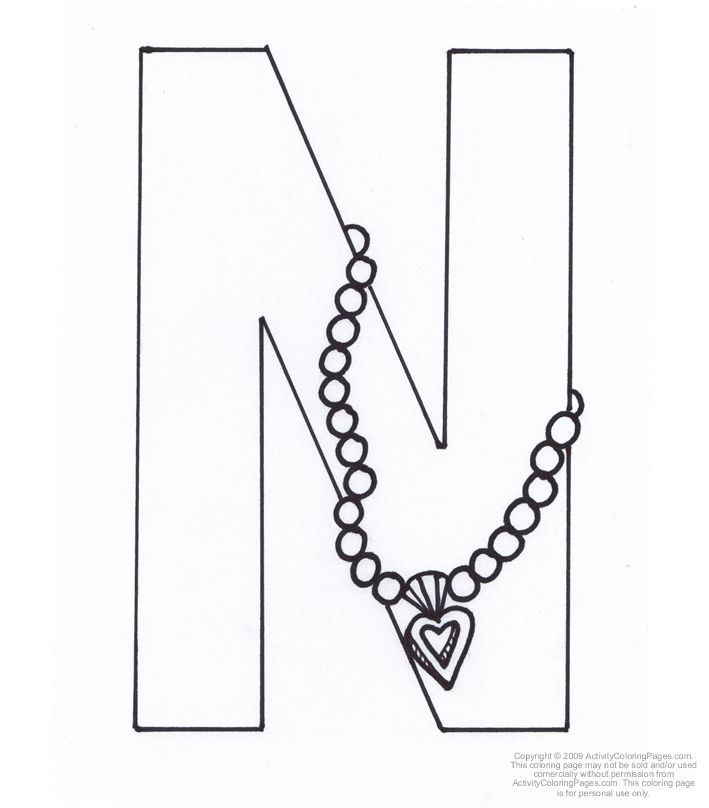 Letter N Coloring Pages For Kids 709x808 Letter N Coloring Pages For Kids