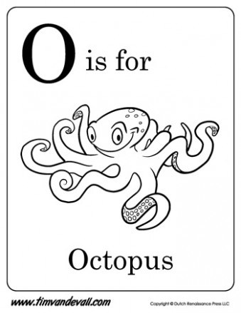339x439 O Is For Octopus Letter O Coloring Page Pdf