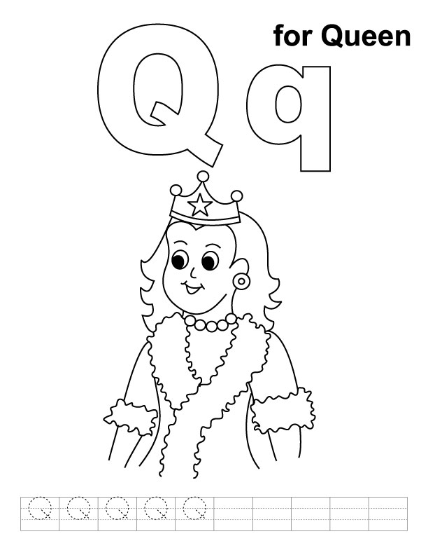 612x792 Letter Q Coloring Page 2355802