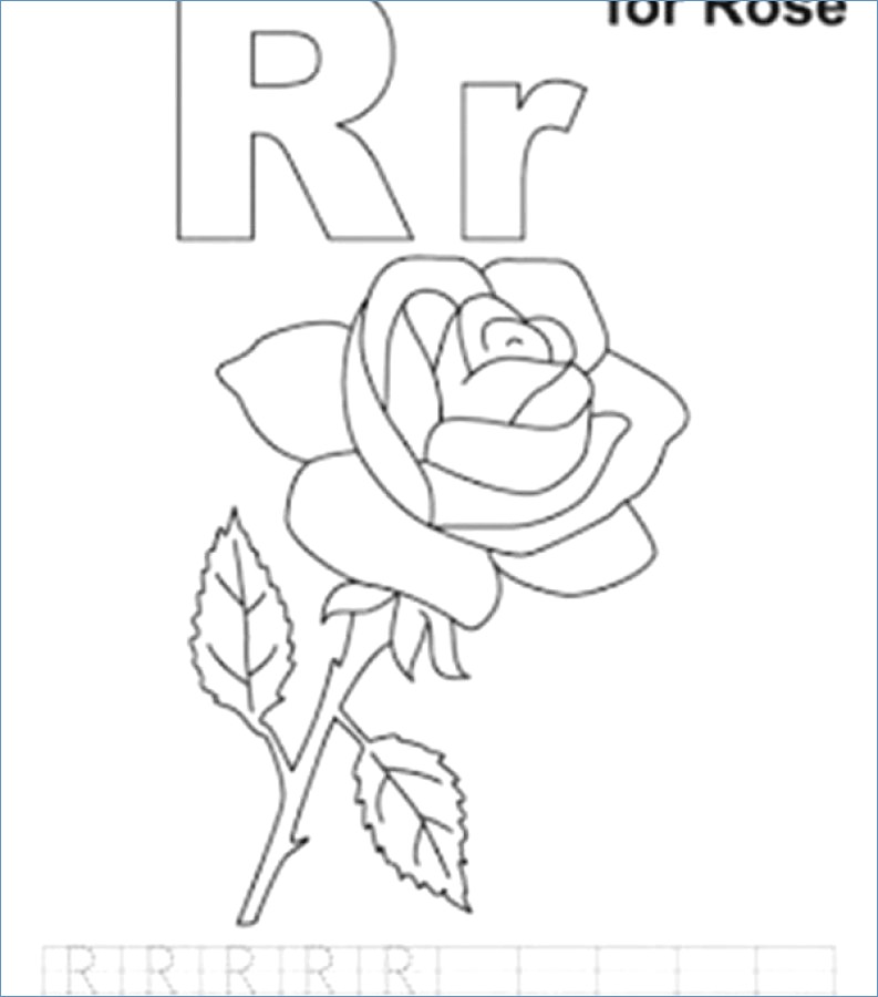 793x900 Letter R For Rabbit Easter Coloring Pages