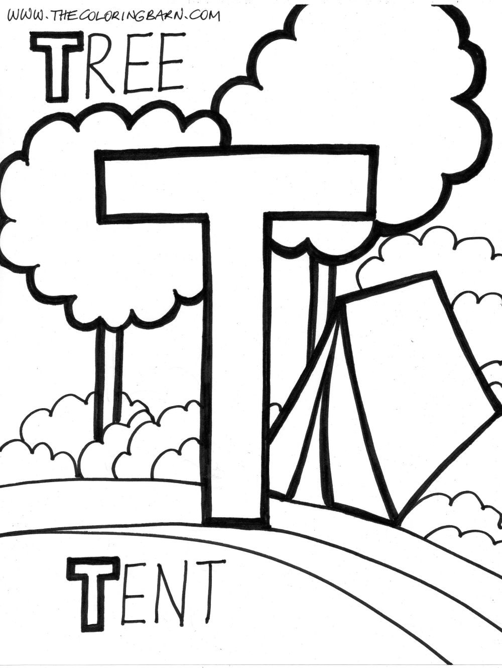 Letter T Coloring Pages 1000x1329 Letter T Coloring Pages