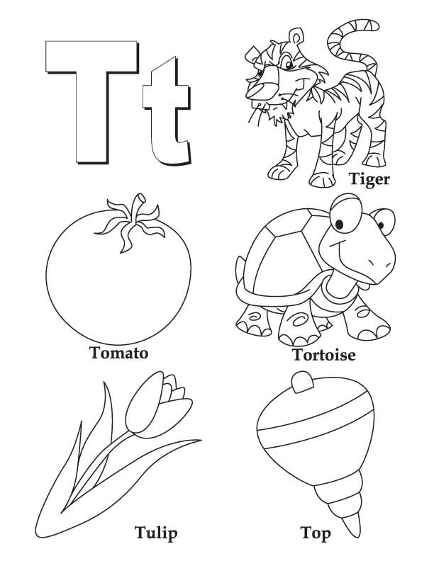 612x792 Coloring Pages Letter T Printable Coloring Pages