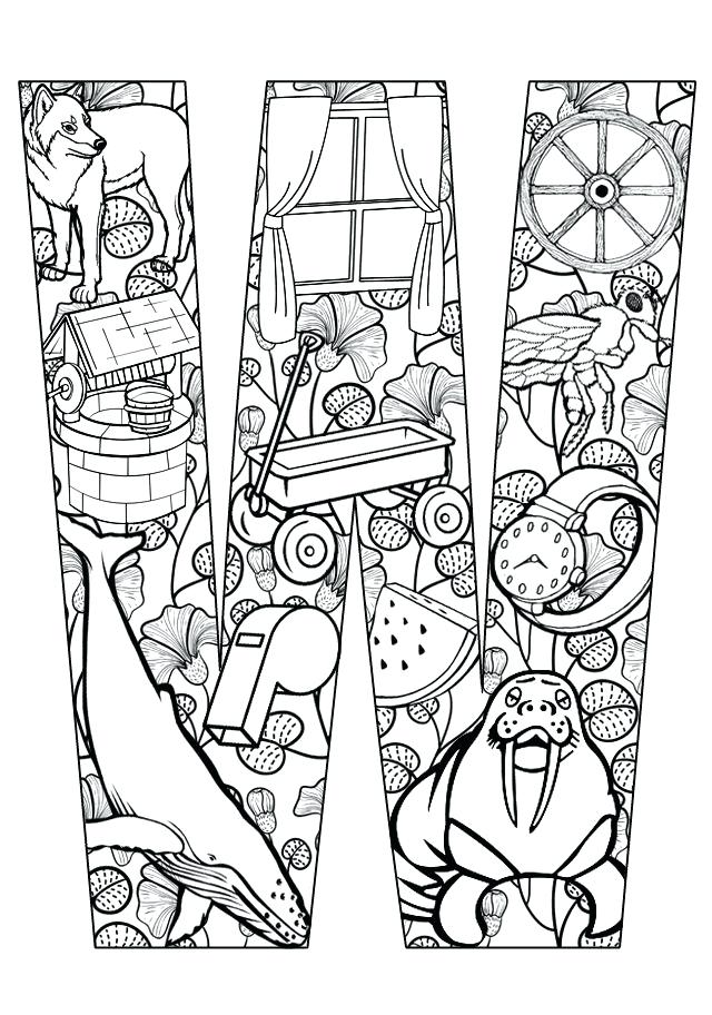 Letter W Coloring Pages 640x912 Letter W Coloring Pages