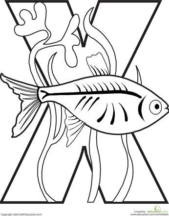 Letter X Coloring Page Worksheets, Animal Alphabet And Alphabet 346x440 Letter X Coloring Page Worksheets, Animal Alphabet And Alphabet