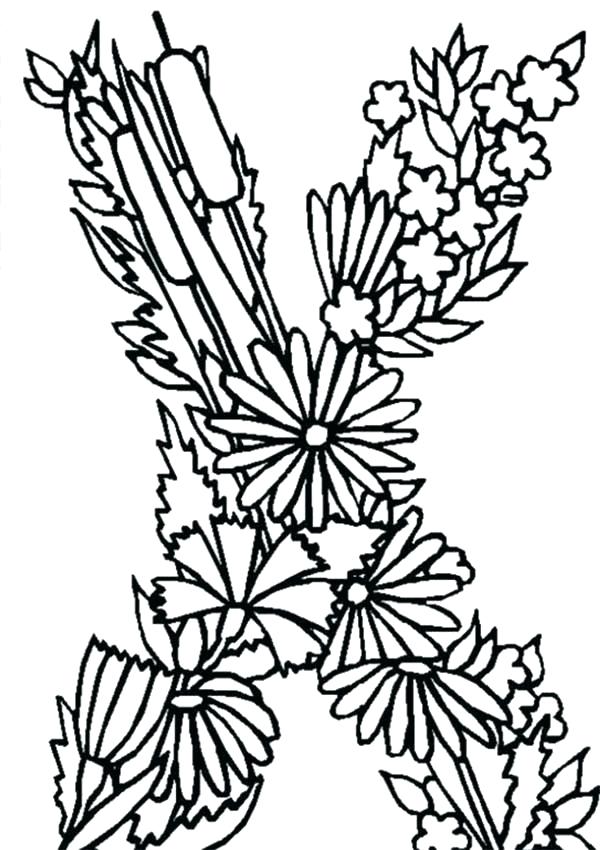 Letter X Coloring Page 600x850 Letter X Coloring Page