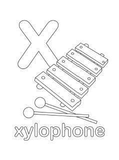 Letter X Coloring Pages Preschool