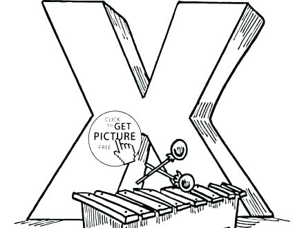 440x330 X Is For Xylophone Letter X X Is For Xylophone Letter X Coloring