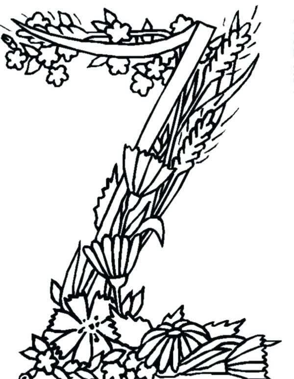 Letter Z Coloring Page Alphabet Flowers Letter Z Coloring Pages 600x773 Letter Z Coloring Page Alphabet Flowers Letter Z Coloring Pages