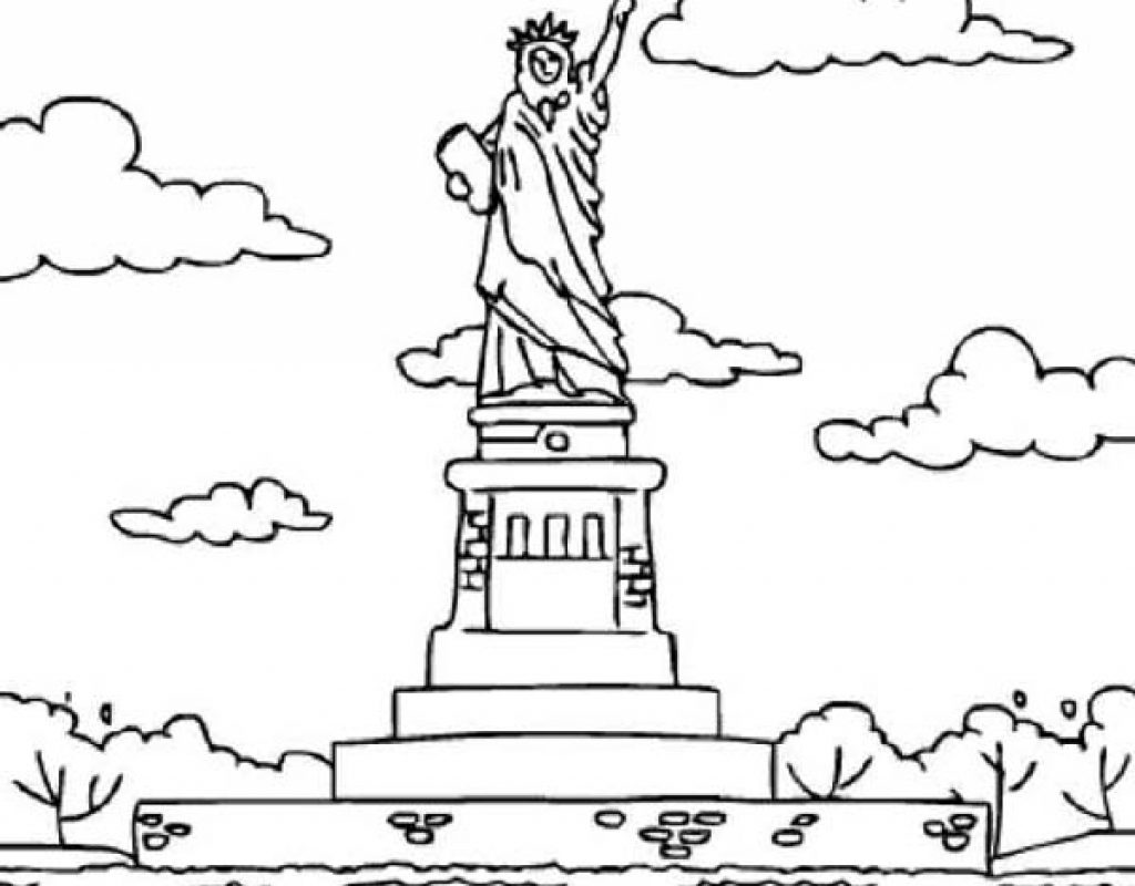 Realistic Statue Of Liberty Coloring Pages Free Printable Adult 1024x800 Realistic Statue Of Liberty Coloring Pages Free Printable Adult