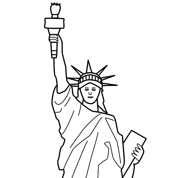 Statue Of Liberty Coloring Pages 625x625 Statue Of Liberty Coloring Pages