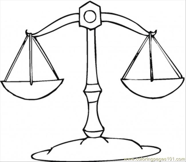 Libra Coloring Page 650x565 Libra Coloring Page