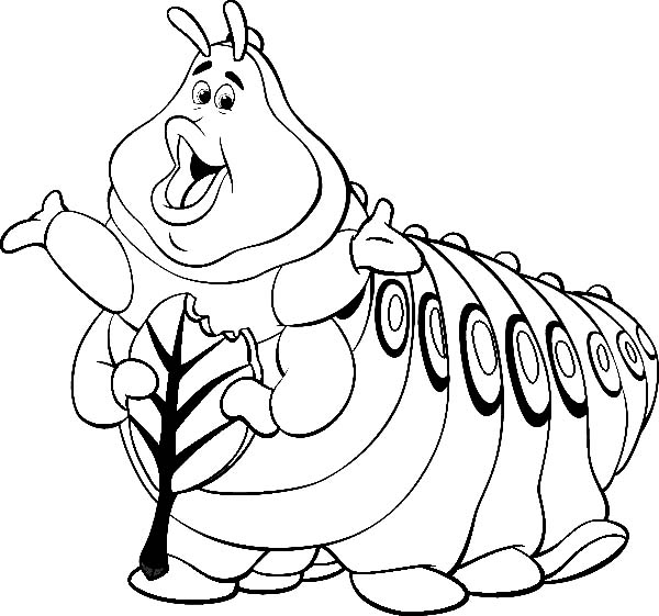 Heimlich Eating Delicious Leaf In Bugs Life Coloring Pages Batch 600x561 Heimlich Eating Delicious Leaf In Bugs Life Coloring Pages Batch