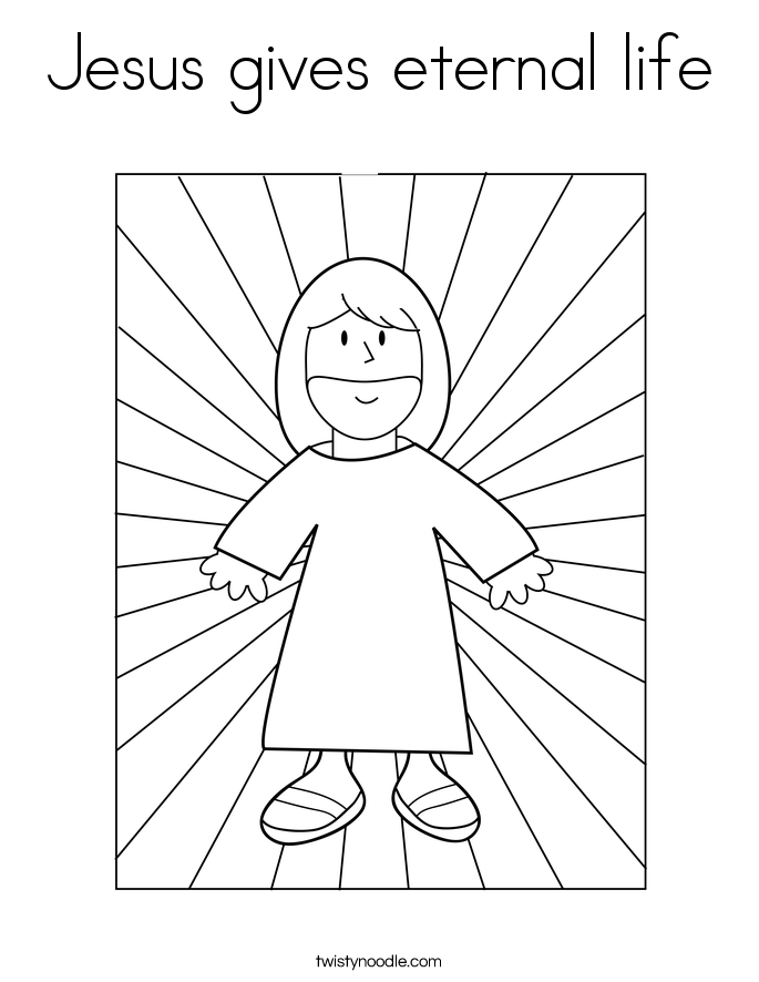 Jesus Gives Eternal Life Coloring Page 685x886 Jesus Gives Eternal Life Coloring Page