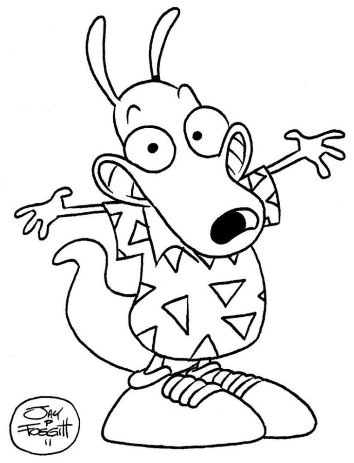 Rocko's Modern Life Coloring Pages Coloring Pages Kids 728x953 Rocko's Modern Life Coloring Pages Coloring Pages Kids