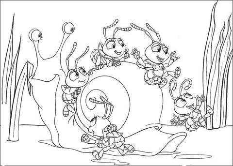 A Bug's Life Coloring Pages 480x343 A Bug's Life Coloring Pages