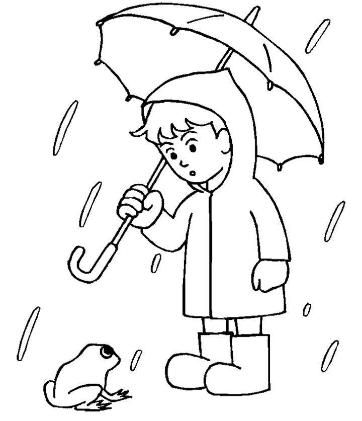 Boy With His Umbrella And Rain Jacket Under The Spring Rain 720x837 Boy With His Umbrella And Rain Jacket Under The Spring Rain