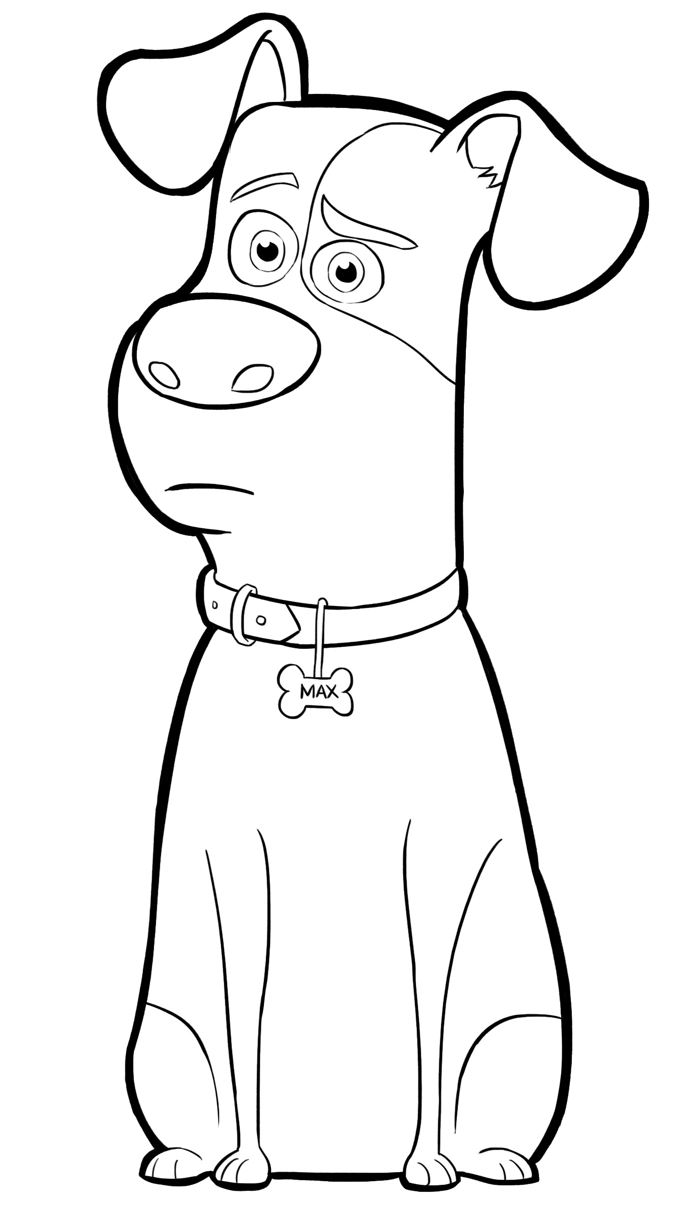 Max From The Secret Life Of Pets Coloring Page 1383x2406 Max From The Secret Life Of Pets Coloring Page