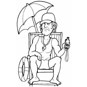 Lifeguard Waiting Coloring Sheet 300x300 Lifeguard Waiting Coloring Sheet