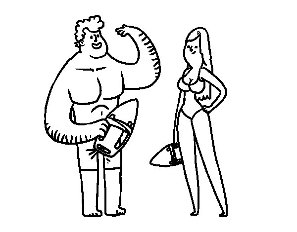 Lifeguards Coloring Page 600x470 Lifeguards Coloring Page