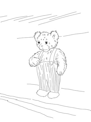 360x480 Corduroy Bear Printable Coloring Page