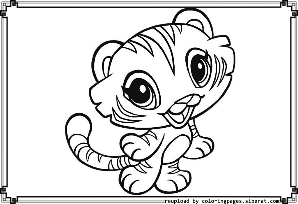 1024x700 Realistic Tiger Coloring Pages