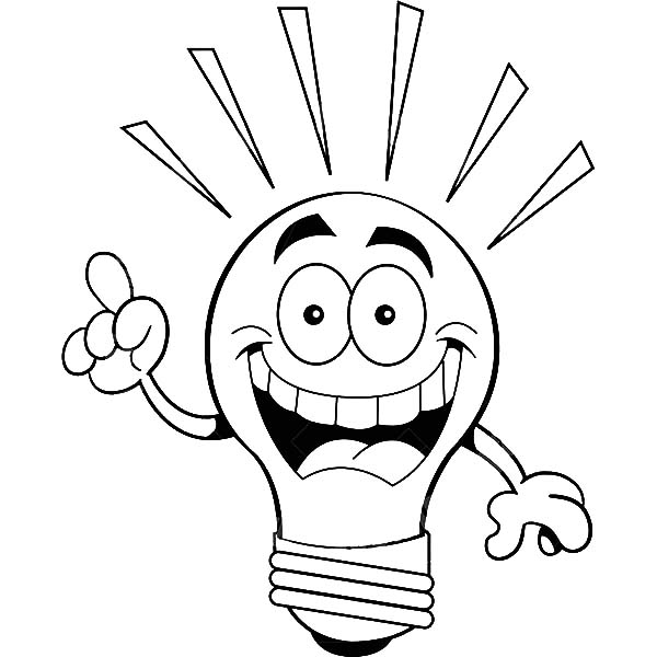 I Have An Idea Light Bulb Coloring Pages 600x600 I Have An Idea Light Bulb Coloring Pages