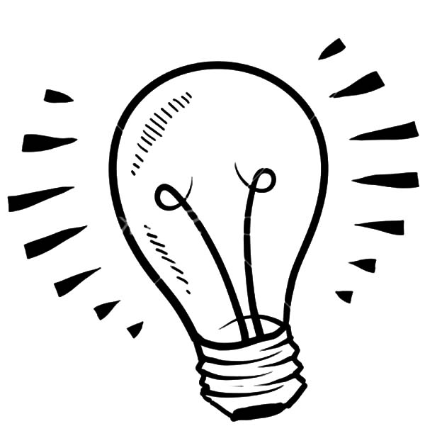 Light Coloring Pages Fluorescent Light Bulb Coloring Pages 600x632 Light Coloring Pages Fluorescent Light Bulb Coloring Pages