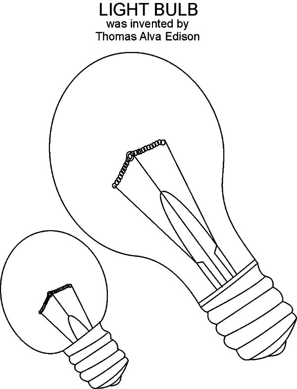 Thomas Alva Edison Light Bulb Coloring Pages 600x786 Thomas Alva Edison Light Bulb Coloring Pages