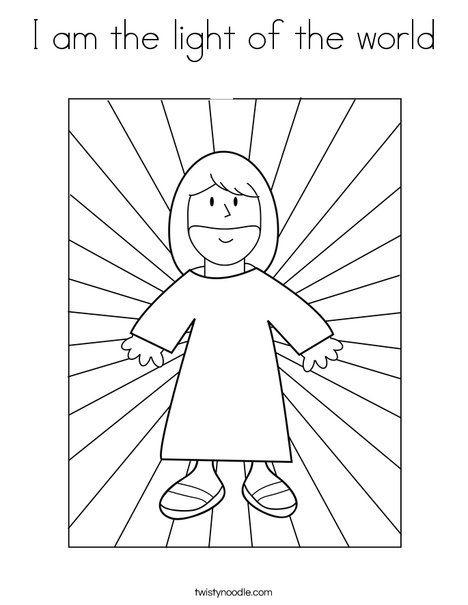 468x605 I Am The Light Of The World Coloring Page Vbs