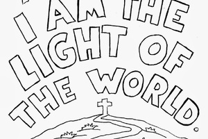 300x200 Jesus Is The Light Of The World Coloring Page Educational