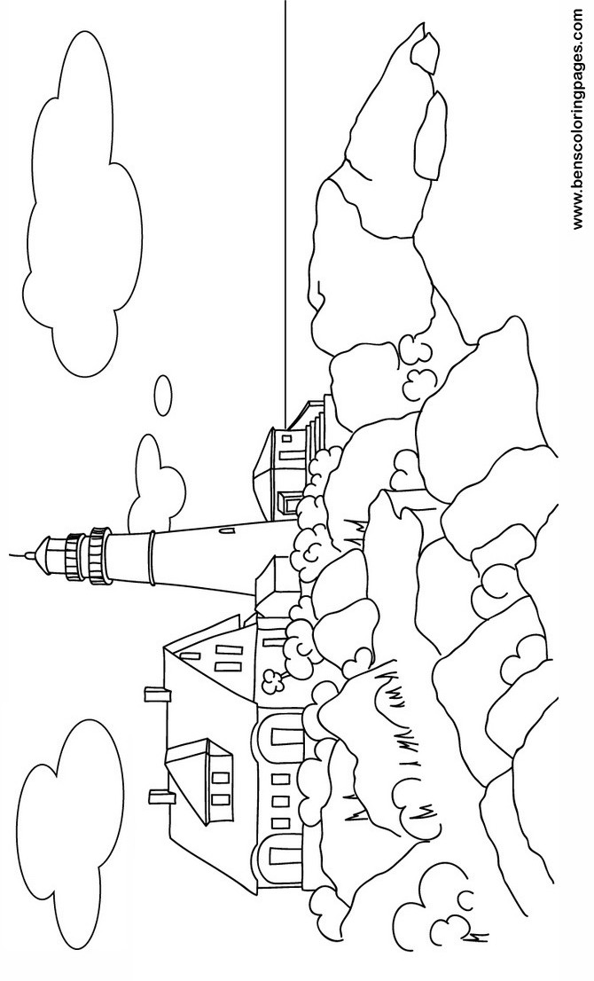Maine Light House Free Coloring Book 670x1106 Maine Light House Free Coloring Book